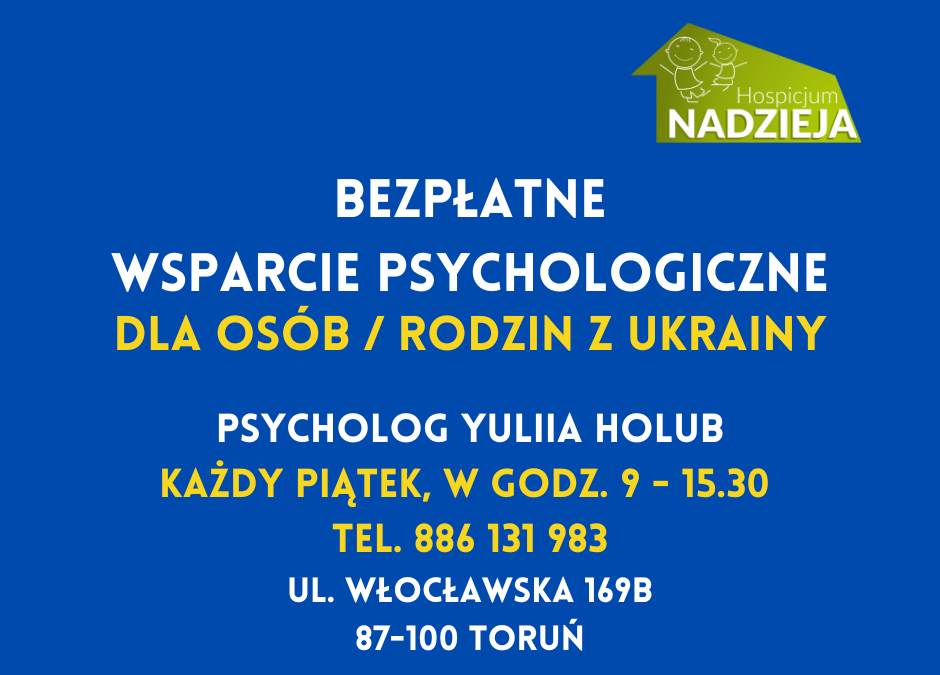 Wsparcie psychologiczne dla osób z Ukrainy